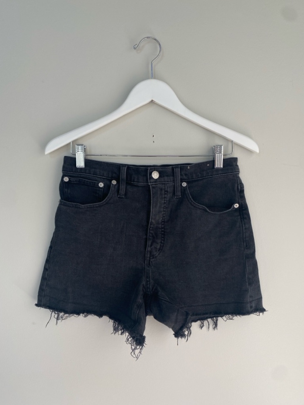 Madewell Black Denim Cutoff Jean Shorts